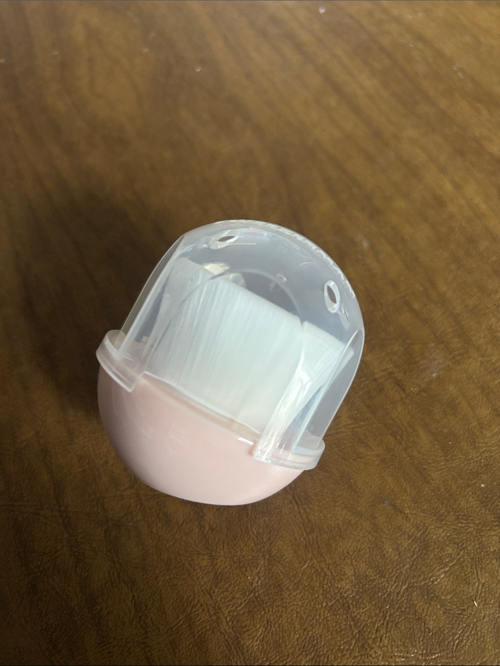 Tweezerman Compact Pink Facial Brush with Clear Protective Cap